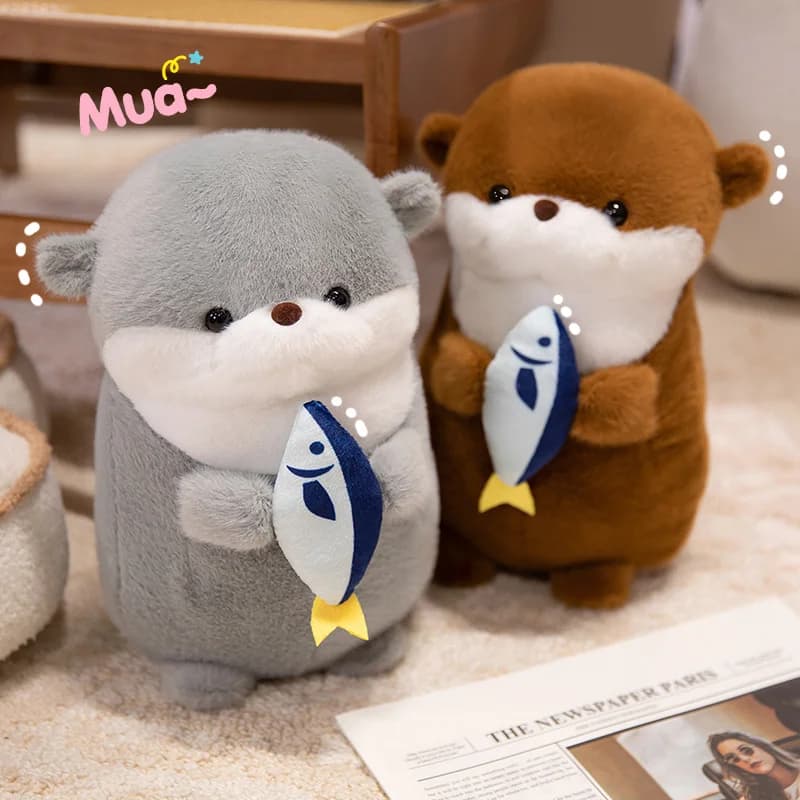 30/40 CENTIMETRI Nuovo Bello Lontra Abbraccio Pesce Giocattoli di Peluche Farcito Bambole di Animali Selvatici Morbido Bradipo Cuscino Decorazione Della Stanza Di Natale regalo