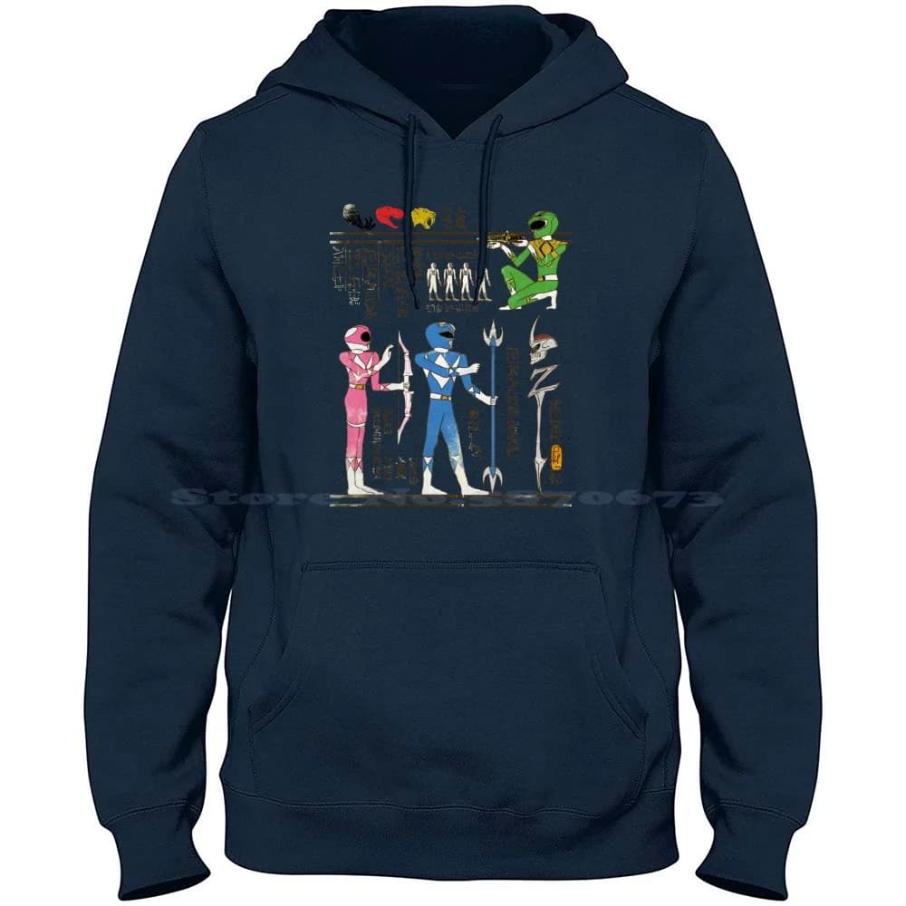 Hero-Glphics : Power 100% Pure Cotton felpa con cappuccio Tshirt Heros Egypt 90S Tv Pop Culture Hieroglyphics