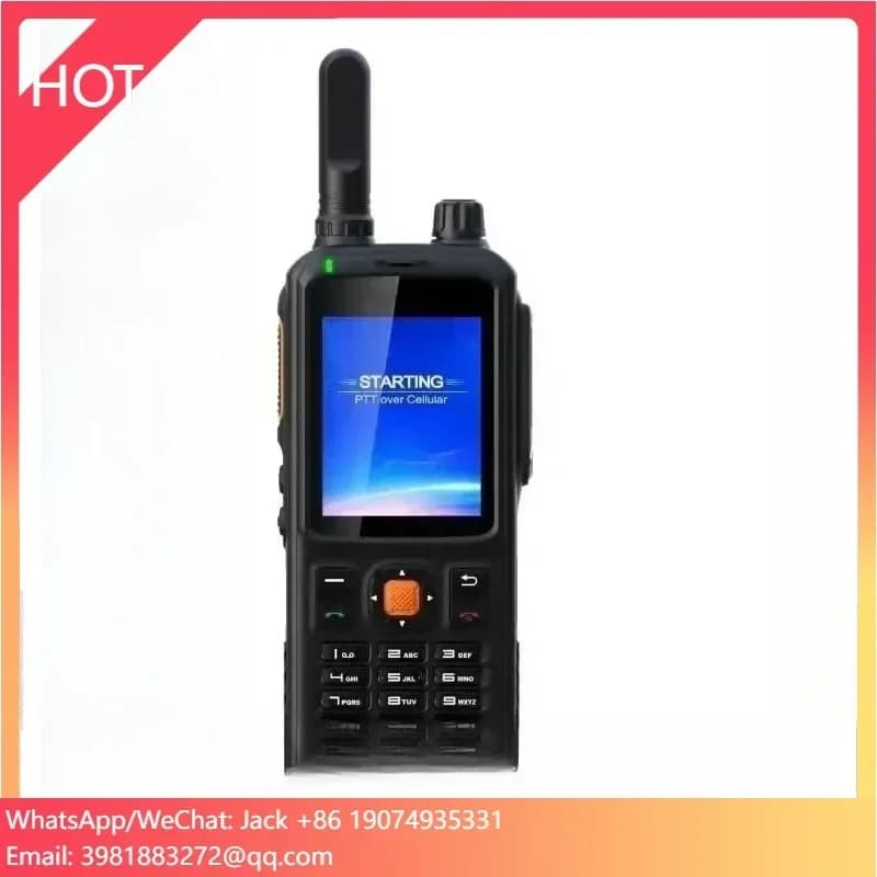 Ricetrasmettitore PTT su Rete 4G LTE/WCDMA/GSM, Interfono Cellulare con Wifi, GPS, BT, Walkie Talkie Android, Radio Mobile AT-V968S