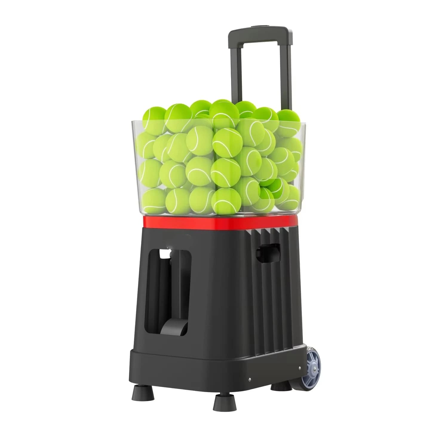 SS-T1 Portable Tennis Ball Machine ABS Remote Ball Thrower Trainer with 120 Balls for Indoor/Outdoor Use