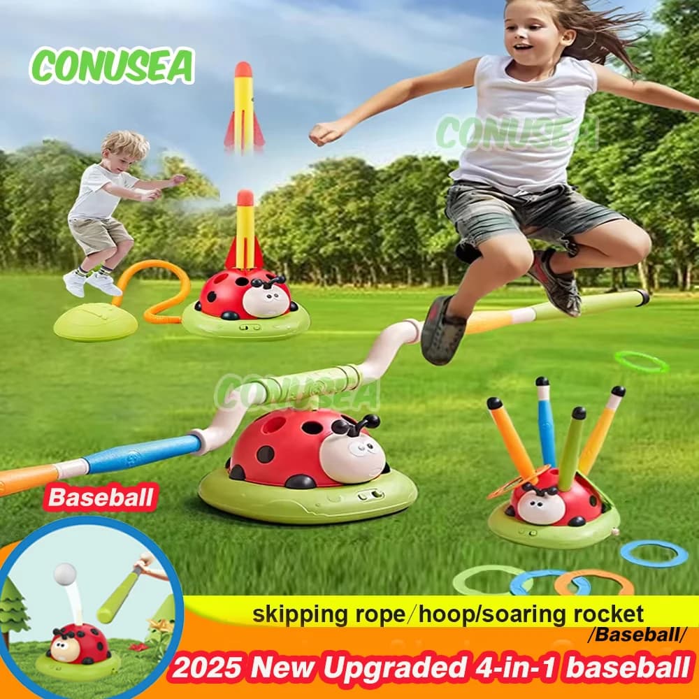 Refreshment Coccinella sports toys Baseball 2/3/4/5-in-1 Sport Jumping Racing Ice Machine Toy for Jumping Kids Outdoor Games