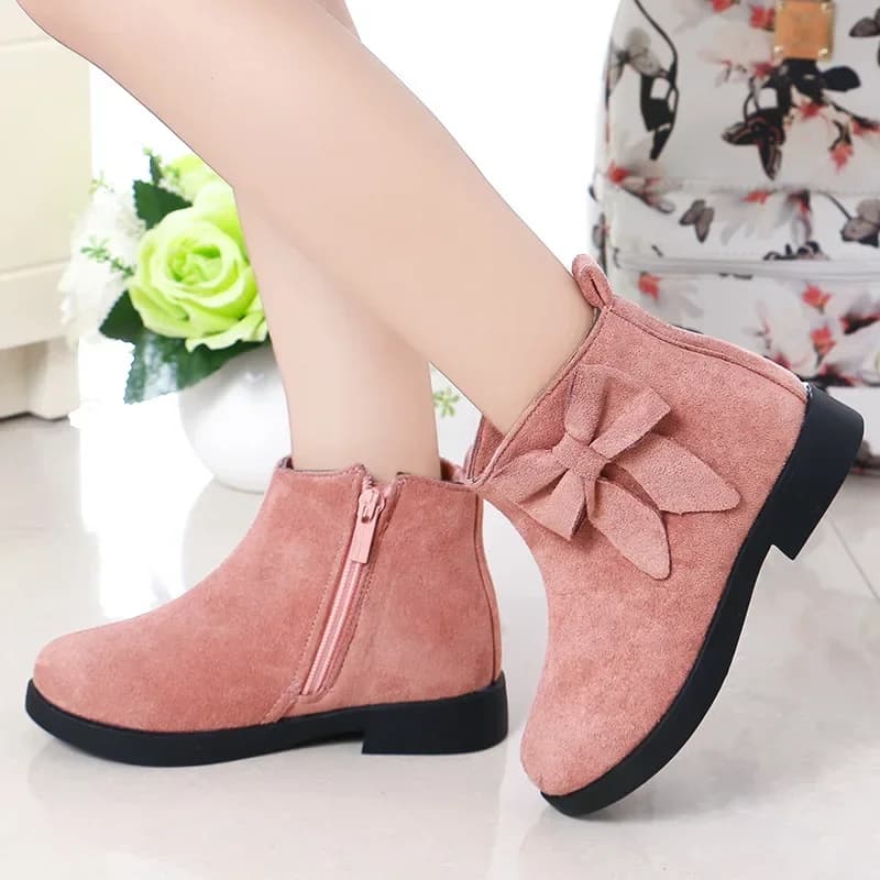 2023 girl boots sports shoes leather for girls kids boots warm fashion background soft snow boots princess sneakers for kids