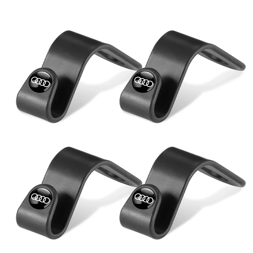 2/4Pcs Car Seat Headrest Hook Back Seat Organizer Holder Center Cover For Audi Sline RS TT Quattro A4 B7 Q2 Q3 b3 8P A1 s6 C6 s5