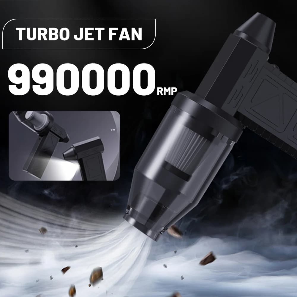 Turbo Fan Jet 990000 giri/min Potente ventilatore d'aria senza spazzole Aspirapolvere per PC/tastiera/casa/auto Pulizia Air Duster Leaf Blower