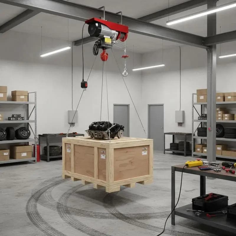 Lift Hoist Lift 1320 lbs 328 ft For Construction Warehouse Garage Dual Control Wireless Wired Remote Heavy Duty Copper Motor Zinc Plated Steel Wire Rope Safety Limit Switch High Speed Overhead Crane Device 110V-120V Silver