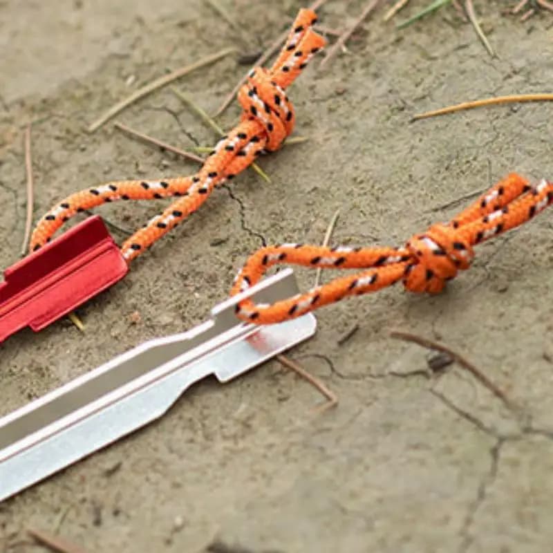 Outdoor canopy 7 series aluminum alloy high strength 18cm trident stake camping tent beach camp with fixed ground stake