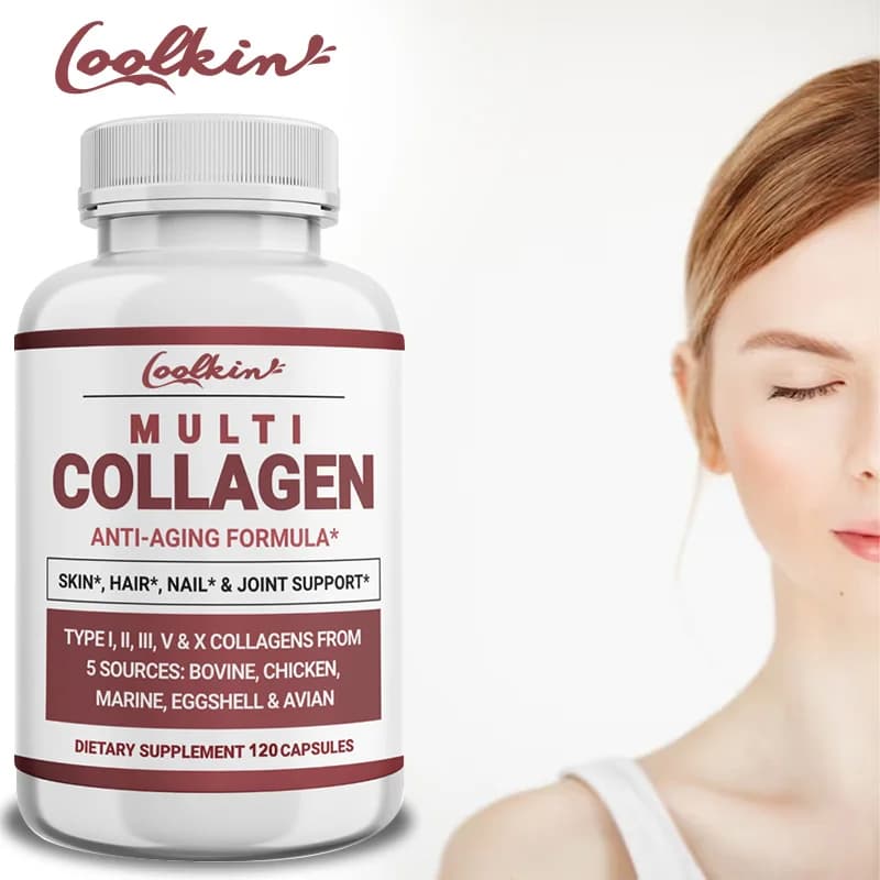 Capsule di multi-peptidi di collagene - Anti-età, promuovono la produzione di collagene, supportano la salute di pelle, capelli e articolazioni, migliorano la vitalità