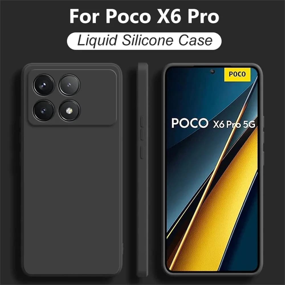 Phone Cases For Xiaomi Poco X6 Pro PocoX6 Pro 5G Shockproof Matte Case For Xiaomi Poco X6 Pro X6 5G Camera Protector Soft Cover