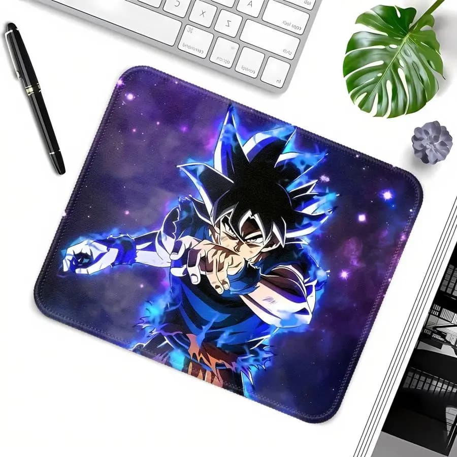 Tappetino per mouse Overlock, Tappetino per tastiera, Tappetino per console di gioco, Accessori da scrivania, Tappetino per ufficio, Tappetino per computer portatile, Dragon Ball Goku