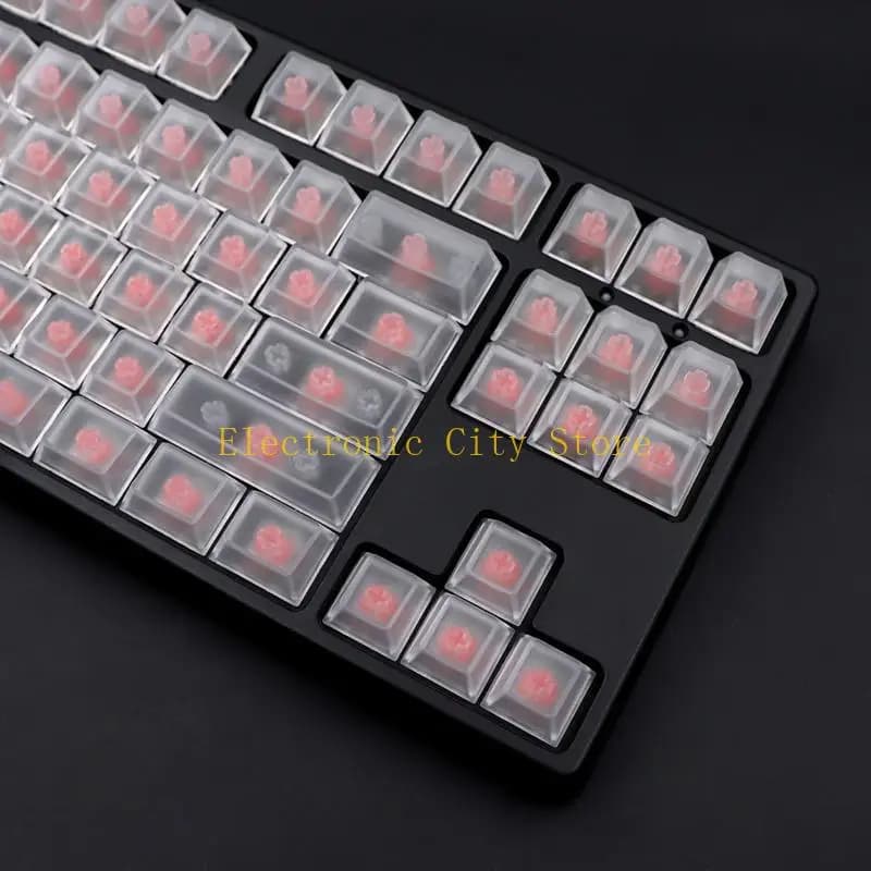 Profilo ciliegia del tasto trasparente 108 tasti spessi ABS retroilluminato set keycap ABS durevole per tastiera meccanica