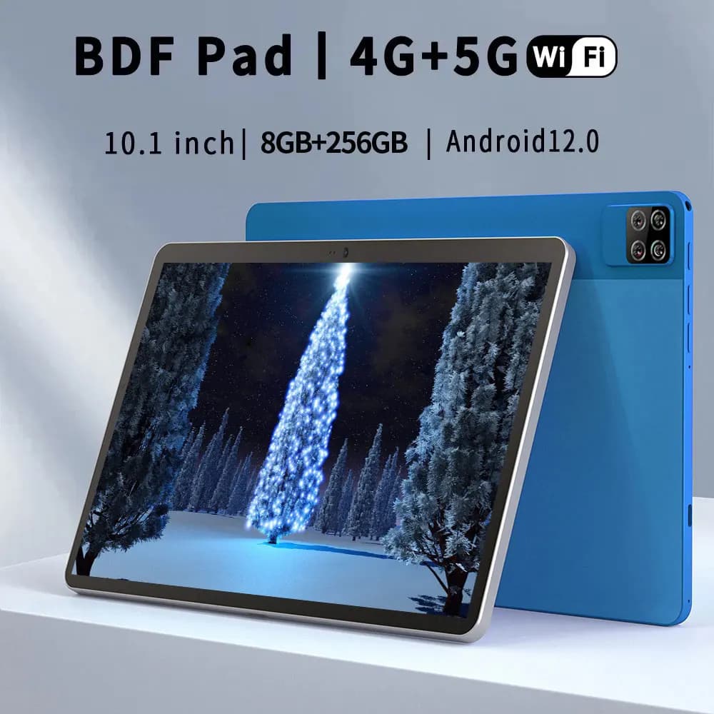 Global firmware Tablet 10.1 inch 8 GB of RAM 256 GB of ROM 1280x800 HD Android 12 Tablet 4G LTE Network phone Bluetooth WiFi GPS Tablet
