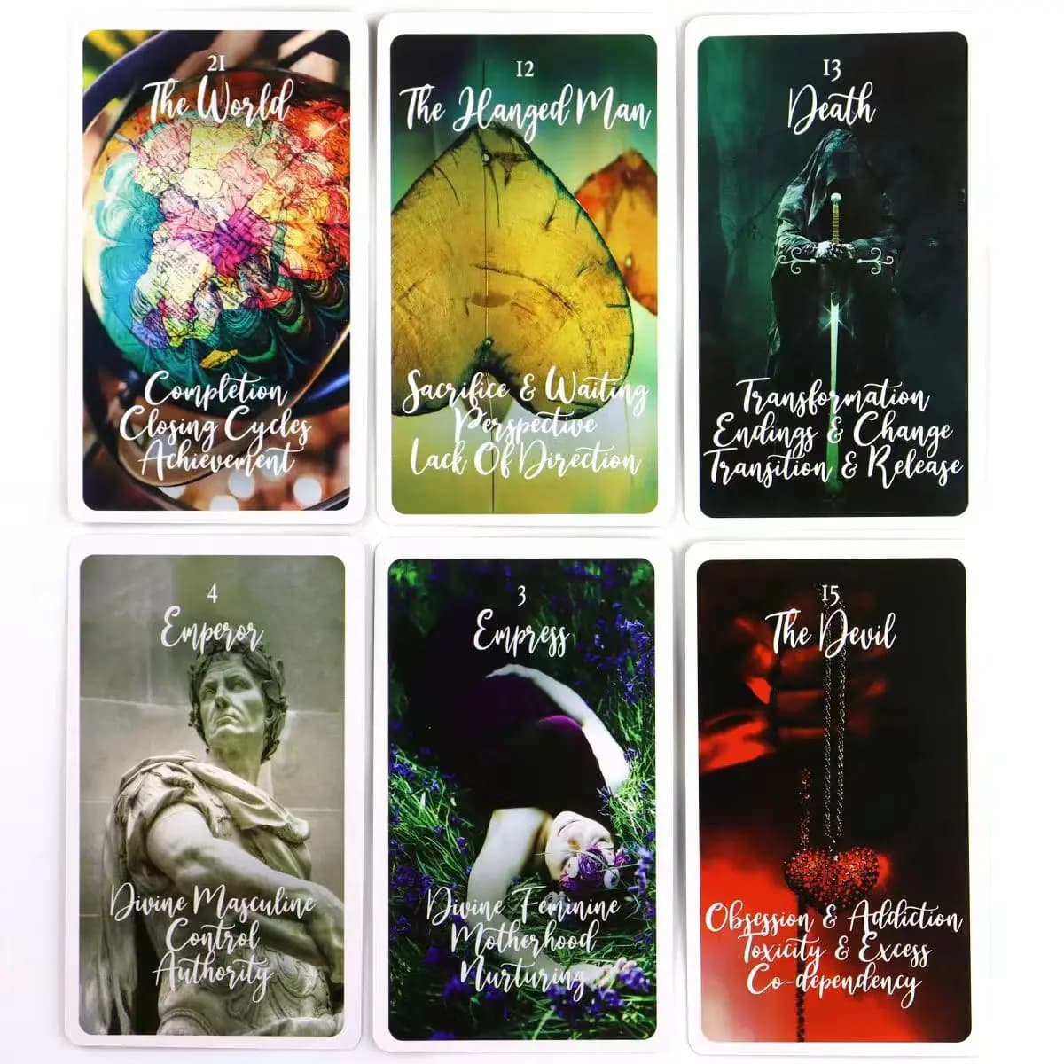 Twin Flame Awakened Path Tarocchi 78 pezzi Carte con parole chiave con significato Mazzo di carte Oracle Immagine Tarocchi Carte da lettura 10.3 * 6 cm
