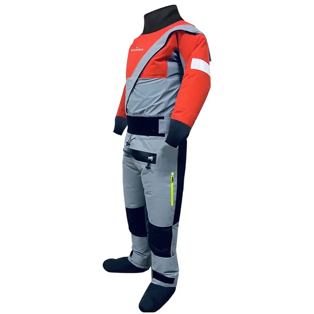 3-Ply Mens Semi-Dry Suit Breathable Warm Paddling Drysuit Wetsuit for Kids to Aduct Angler Kayak Fishing ATV&UTV Riders Clothing