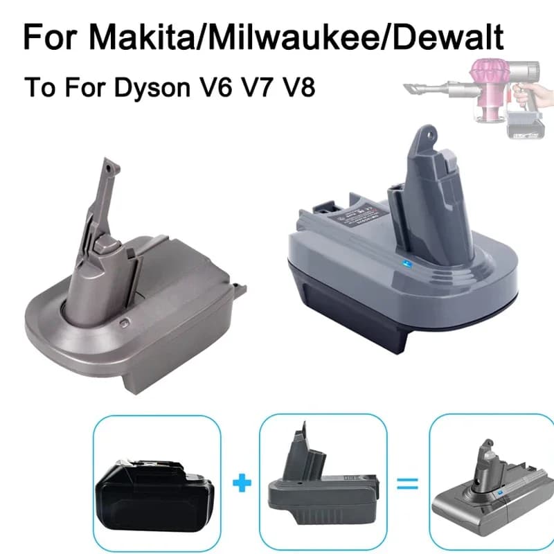 New for Makita/Dewalt/Milwaukee 18V lithium battery adapter for Dyson V6 V7 V8 wireless vacuum cleaner