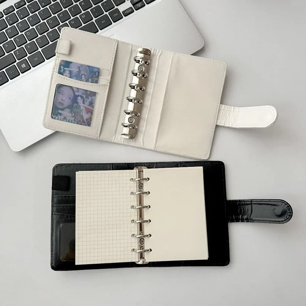 Portable A7 Binder Notebook Cover Crocodile Pattern School Stationery Diary Agenda Planner Paper Cover DIY Notebook Shell Gift