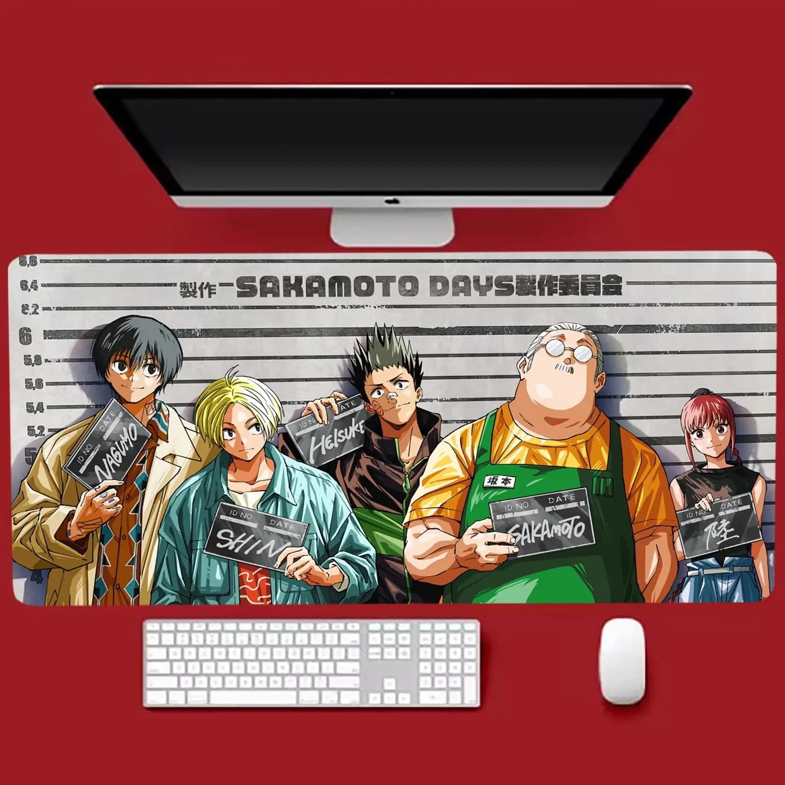 Sakamoto Days Nuovo tappetino per mouse per computer domestico XXL, tappetino da scrivania in gomma naturale, accessori da gioco antiscivolo per ufficio