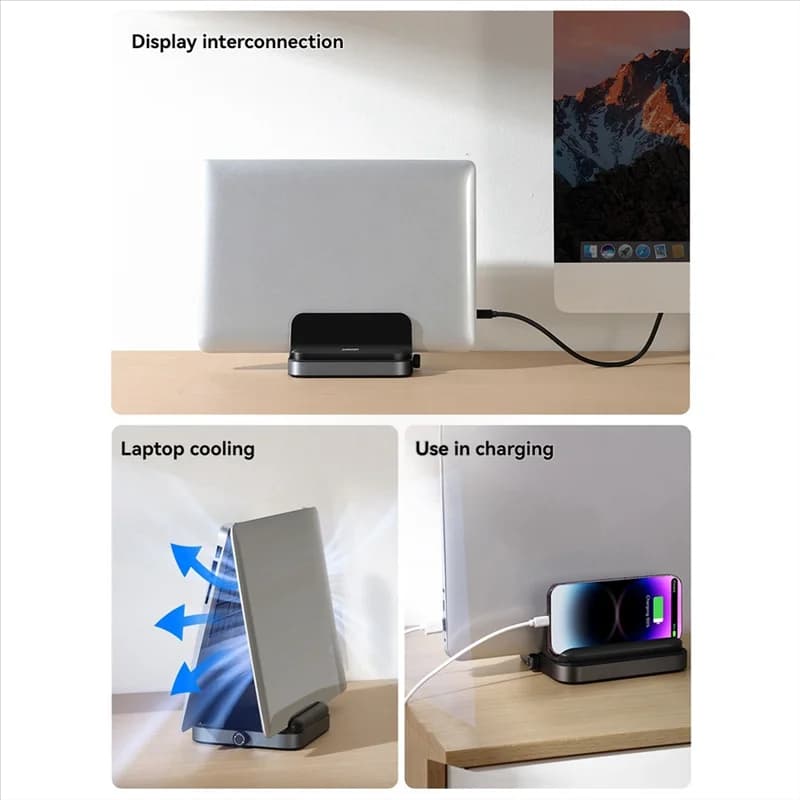 Joyroom Supporto verticale per laptop Supporto regolabile per telefono e tablet per HP, Dell - JR-ZS374