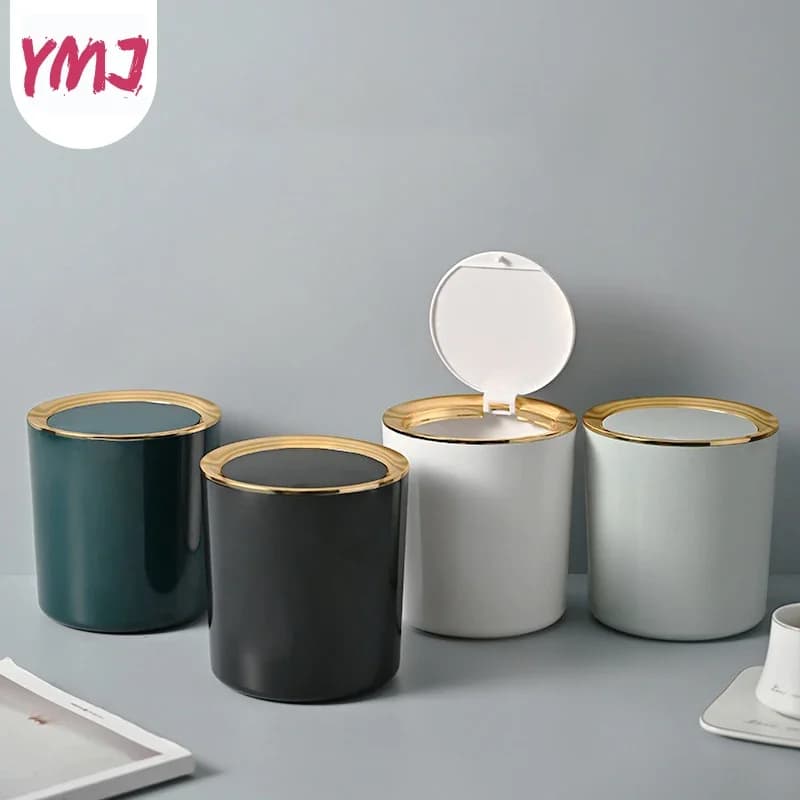 Mini piccoli bidoni della spazzatura cestino della spazzatura da tavolo tavolo per la casa cestino della spazzatura in plastica forniture per ufficio pattumiere articoli vari scatola per barili 4 colori
