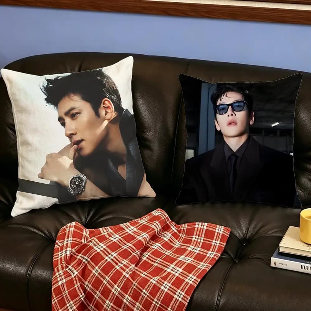 Ji C-Chang W-Wook Cushion Cover Home Decor Cushion Cover Soft Throw Pillowcase for Sofa Bedroom Outdoor Use