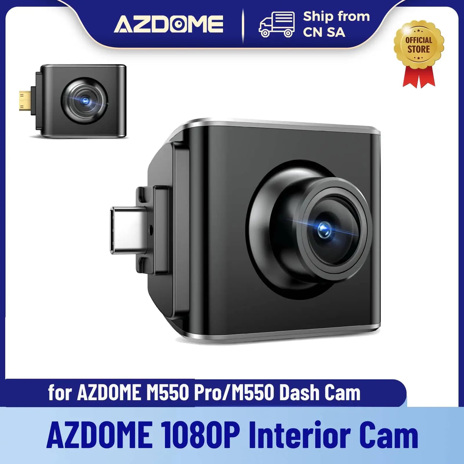 AZDOME Dash Cam 1080P Interior Cam Cabin Camera for AZDOME M550 Pro-2CH/3CH Dash Cam Cabin Camera for AZDOME M550 Car DVR
