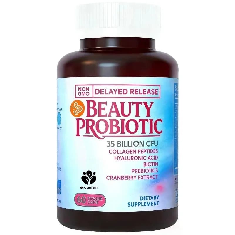 35 billion CFU capsules probiotics 14 strains of biotin, collagen, prebiotics - hair, skin, nails, vaginal health support