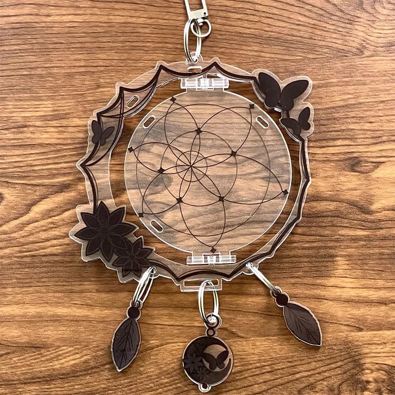 Butterfly Dreamcatcher Photo Frame Acrylic Cute Badge Storage Frame with Pendant Lace Ribbon Stand Brand Decoration Frame