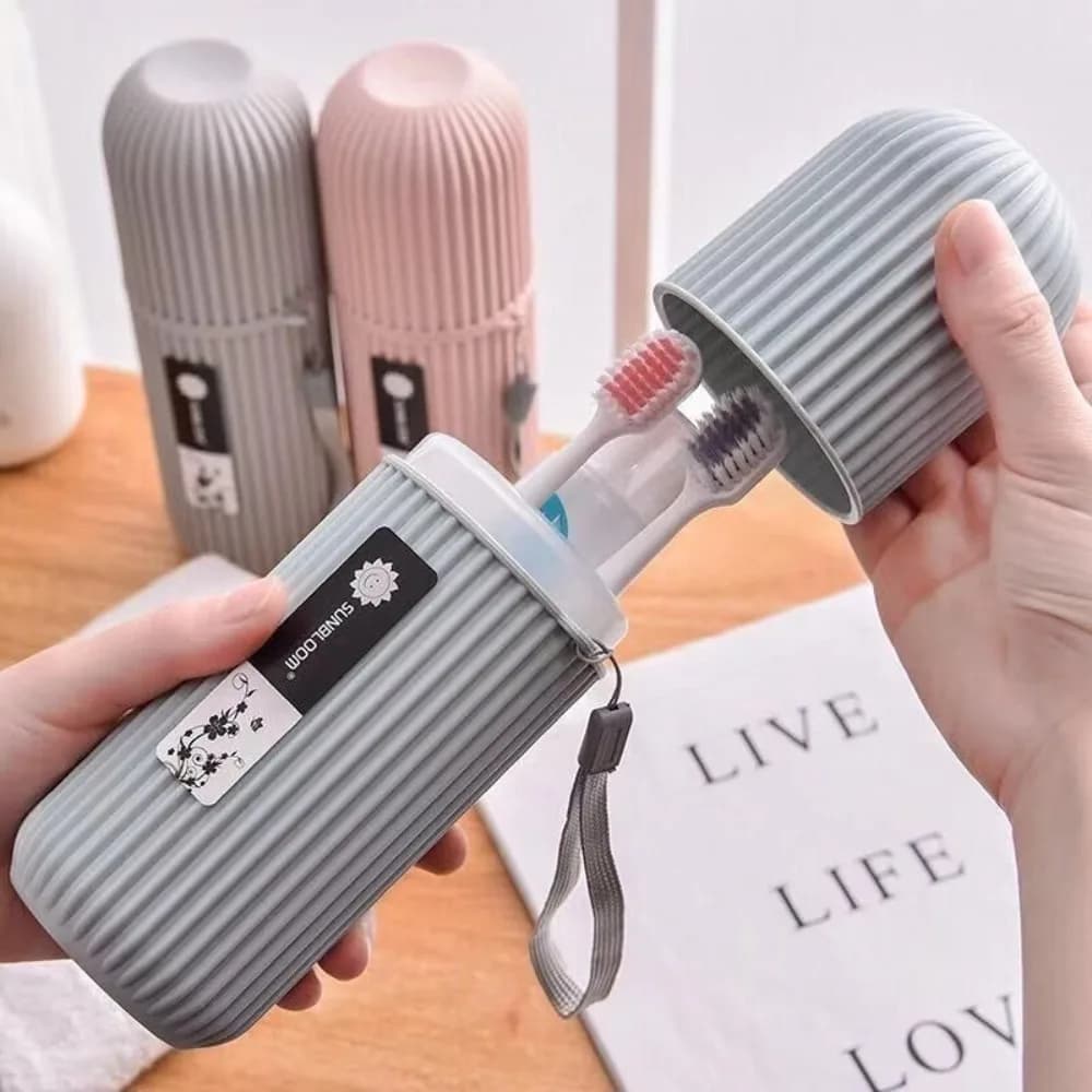Portable Travel Toothbrush Case Large Mouthwash Cup Set Toothpaste Holder Toothbrush Storage Box for Business Trip Outdoor Daily