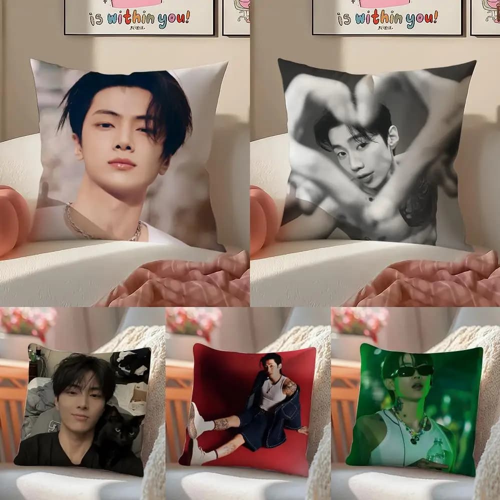Jay P-Park SINGER Cushion Cover Short Plush Pillowcase Sofa Decorative Cushion Bed Pillow Gift Idea