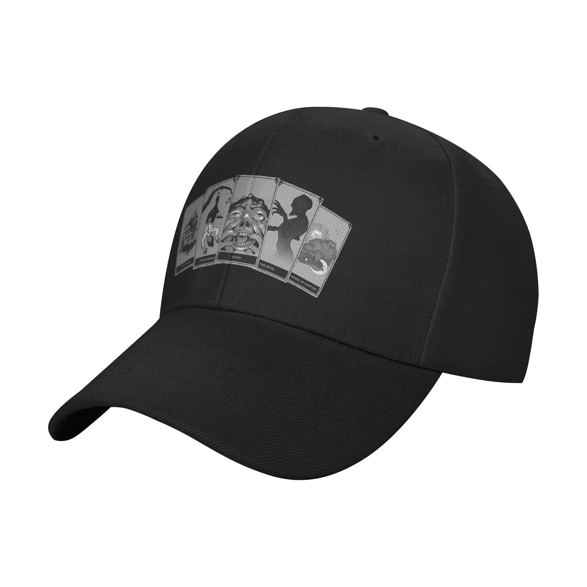 Cappellino da baseball con visiera curva Fashion Phasmophobia Tarot Cards per donna