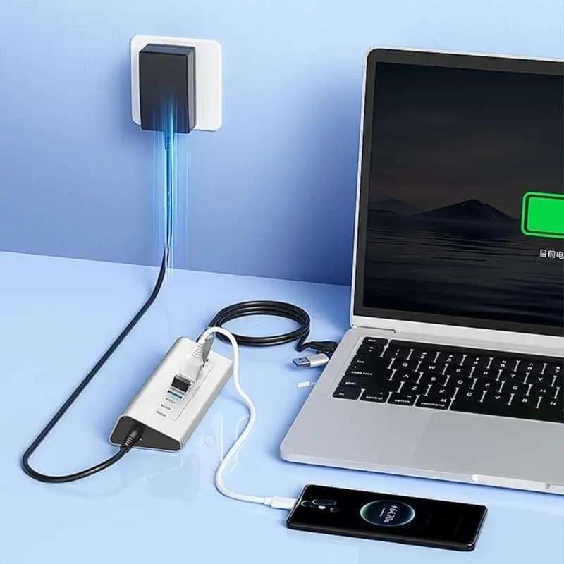 652F USB HUB 7/10 Porta USB HOUL TIPO TIPO CASSEGLIO CAPPETTO ADATTER ADATTER 7/10 in 1