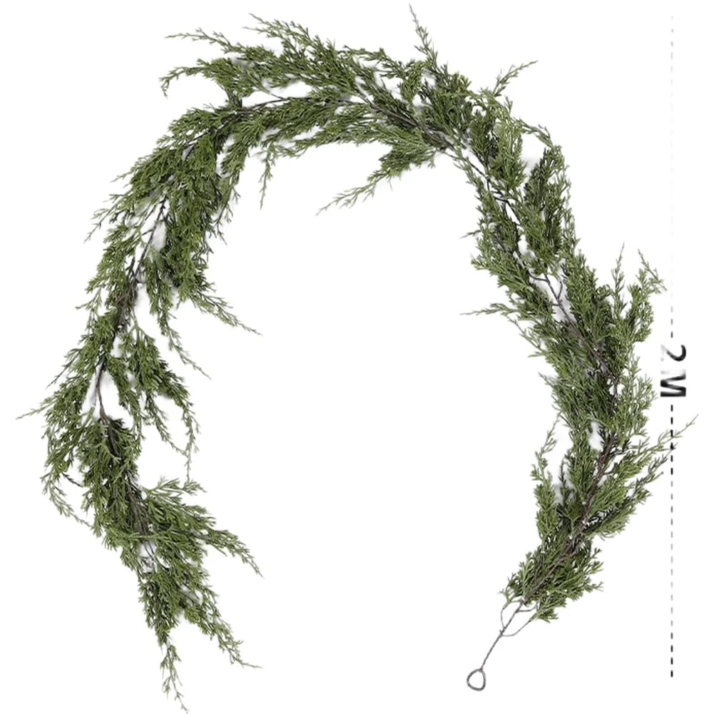 Artificial Vine Christmas Garland Mantel Decoration Seasonal Window Door Hanging Artificial Plant Lifelike Pine Foliage