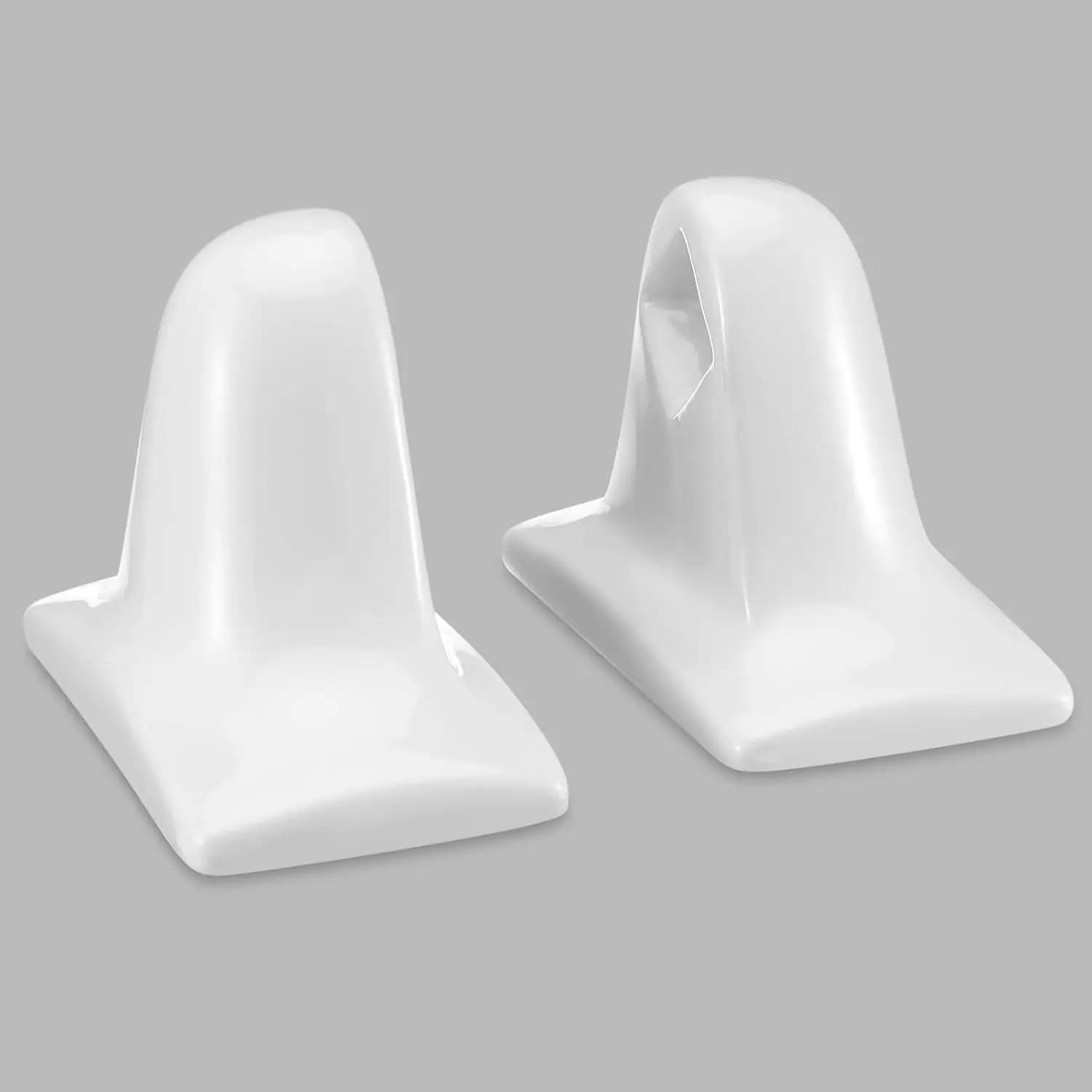 Set di 2 Portasciugamani in Ceramica Bianca, Accessori Bagno Vintage Retrò per Arredamento Moderno