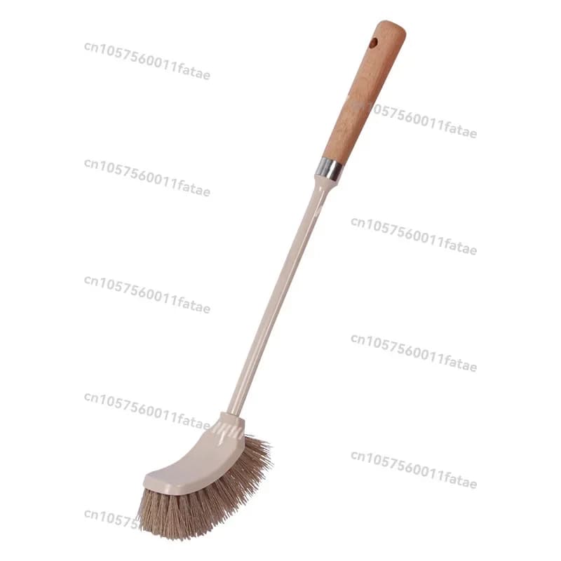 Applicabile alla spazzola per la pulizia della toilette del bagno della toilette, spazzola per la pulizia del manico lungo della toilette Spazzola per la pulizia del manico in legno