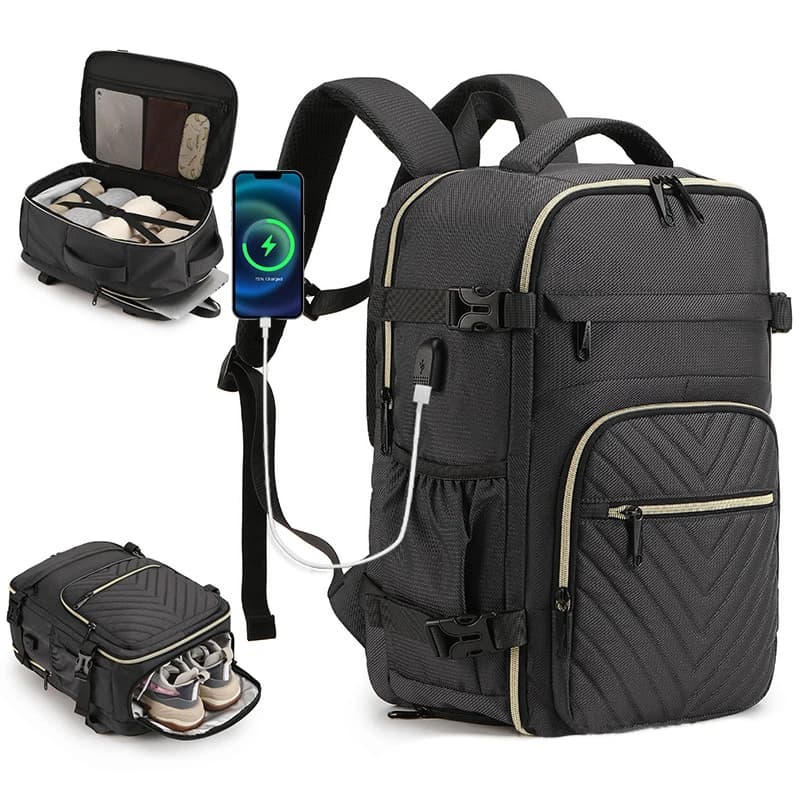 Bagaglio zaino USB zaino da viaggio Business leggero con pacchetto di scarpe arrampicata all'aperto escursionismo zaino Sport palestra Fitness Bag