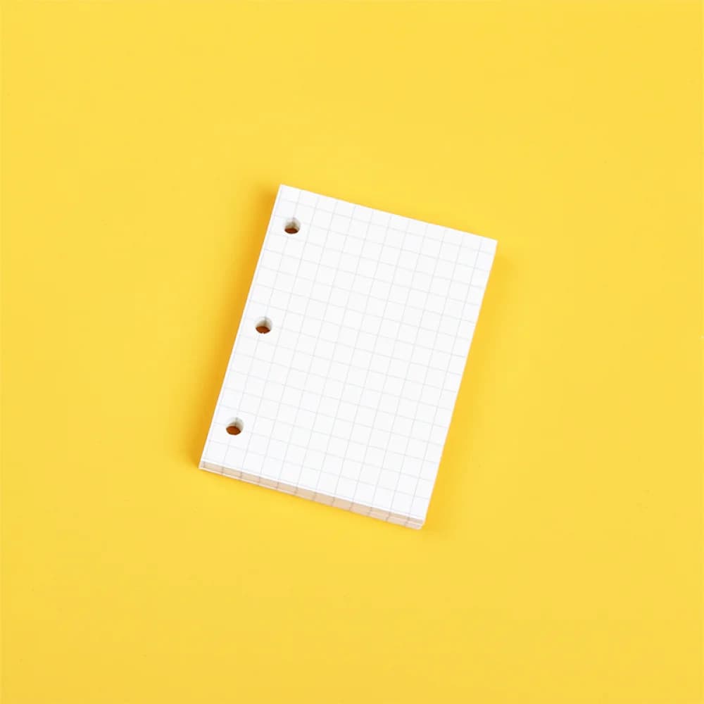 Amu 3 Hole Binder Refill Paper A8 A7 A6 Grid Inner Sheets Journal Planner Notebook School Office Stationery Supplies
