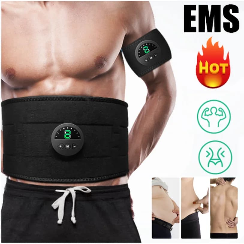 EMS Electric Muscle Stimulator Abs Vita Fitness Vibration Belt Abdominal Muscle Trainer Weight Loss Slimming Massage