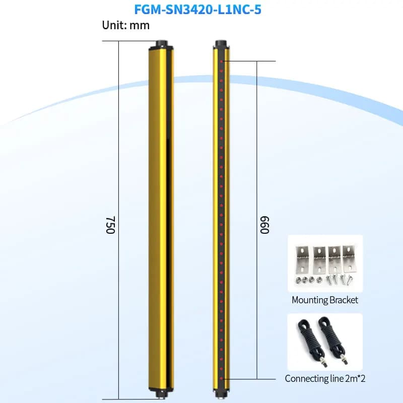 FGM-SN3420-L1NC-5 High Voltage Industrial Equipment Photoelectric Sensor Safety Light Curtain Protective Human Body Device
