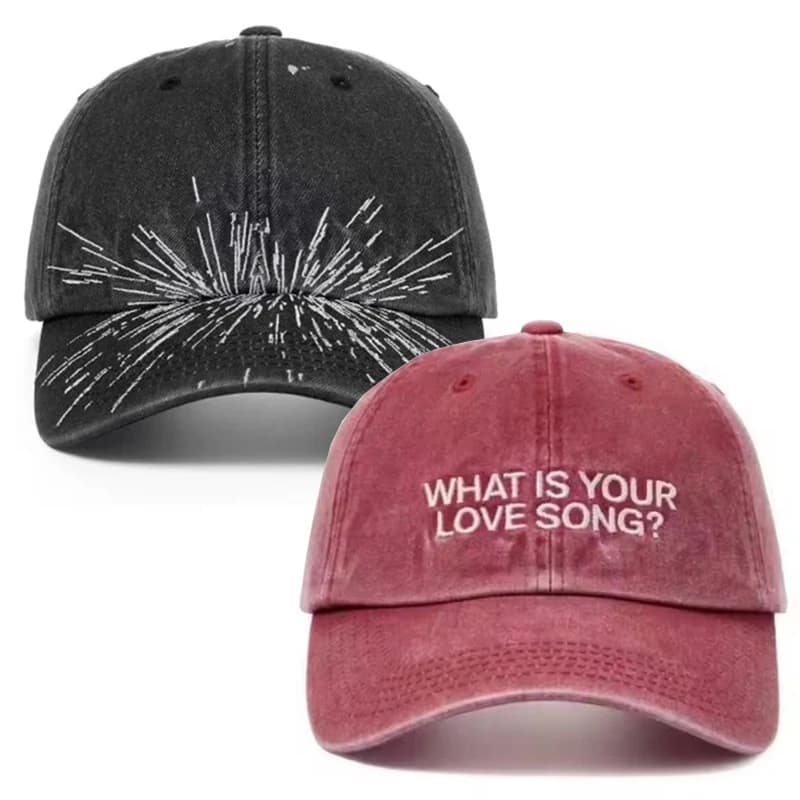 @Kpop “What Is Your Love Song” Same Embroidery Baseball Cap, Tour Concert Visors Fashion Women Men Outdoor Baseball Caps