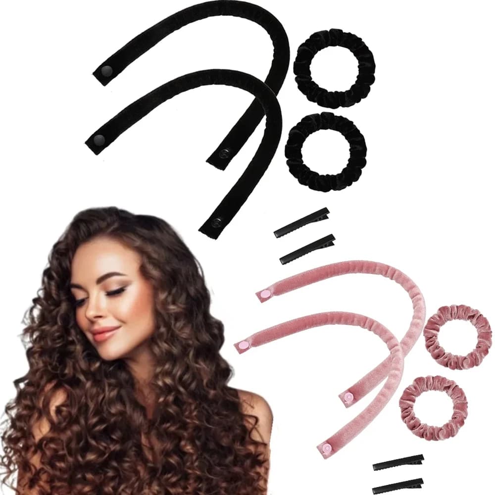Heat-free curling rod band Soft Bigodini Hair Rollers without heat Pigeons Sleep during the night Flexible rods Hair styling tools