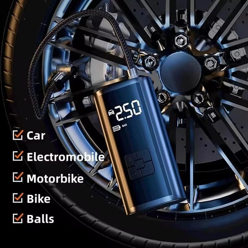 Per Xiaomi 8000mAh Wireless Wired compressore d'aria portatile per auto 12V 150PSI pompa di gonfiaggio per pneumatici elettrica per auto moto palle