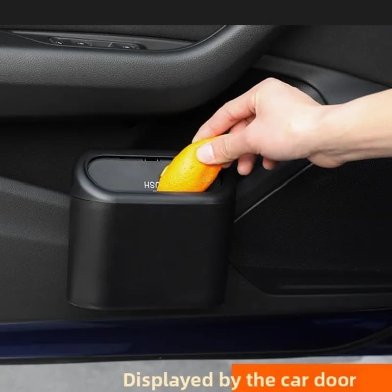 Per Audi A1 8X A6 C7 4G Q3 8U 2011 ~ 2018 Car Trash Bin Nero Piazza Premendo Con Coperchio Kit a prova di Perdite Tasca Pattumiera accessori