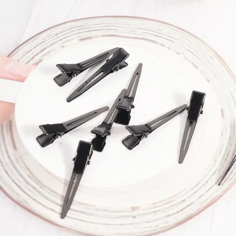10 pezzi fermagli per capelli neri a becco d'anatra fermagli per capelli antiscivolo in coccodrillo barbiere styling accessori per capelli morti