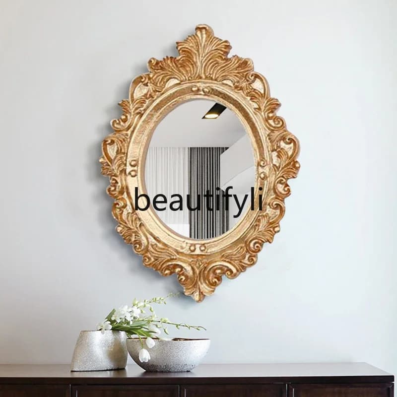 Asmt51 ss Specchio da bagno di lusso leggero europeo lavabo specchio da toeletta artistico hotel KTV salone di bellezza specchio decorativo a parete