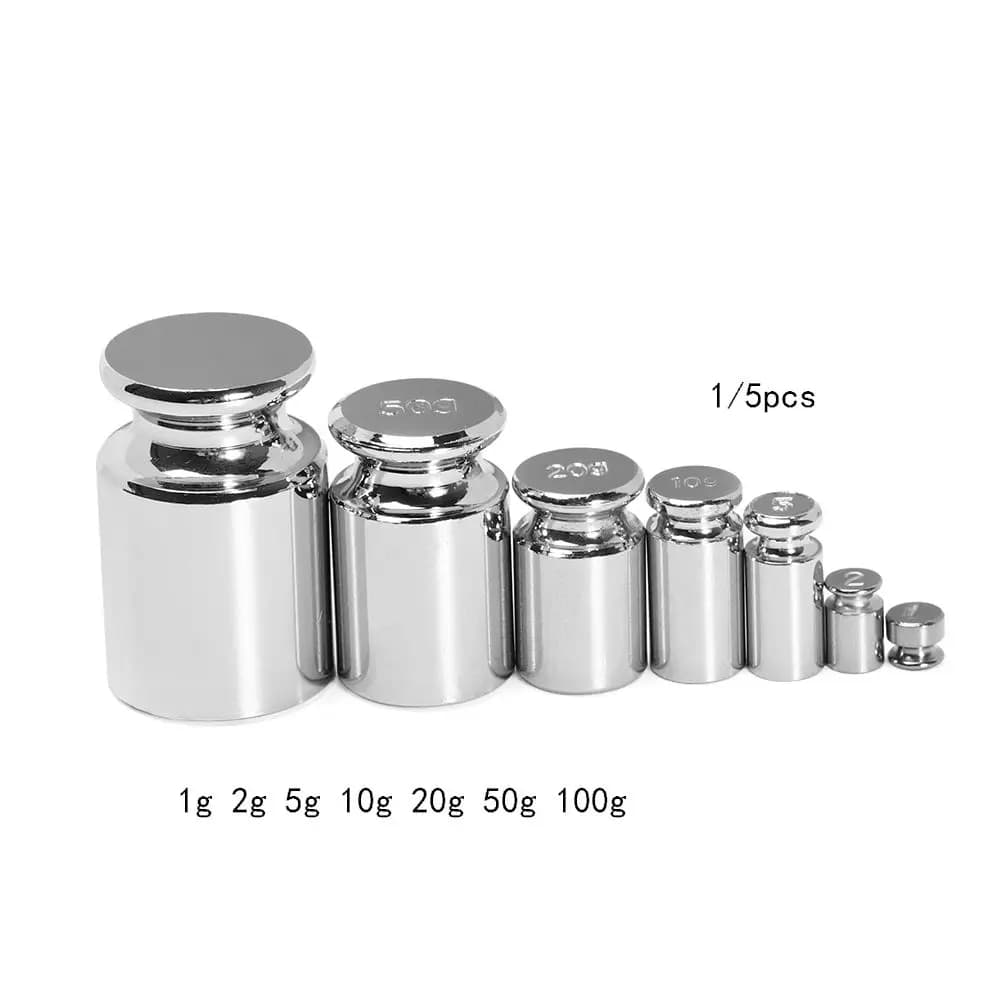 1/5pcs Accurate calibration set Chrome scale weight set 1g 2g 5g 10g 20g 50g 100g per home instrument