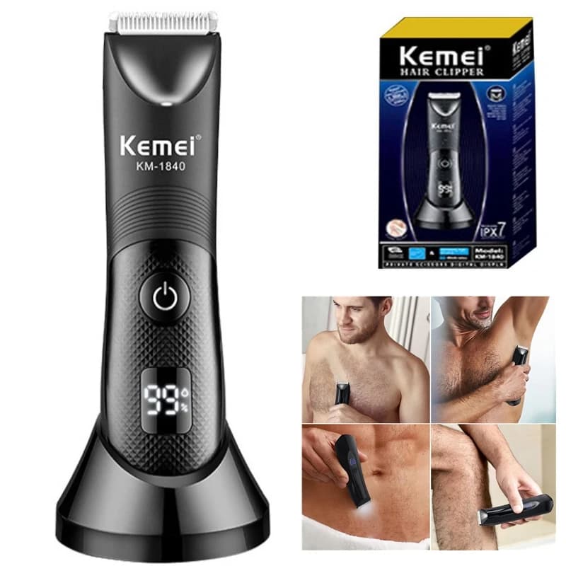Kemei Inguine Body Trimmer For Men And Women Electric Shaver Viso Barba Bikini Haircuts Washable Pubic Ball Removing Hair