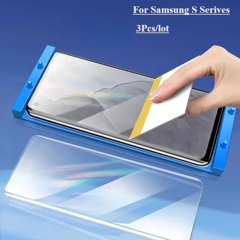 3 pezzi pellicola ceramica morbida per Samsung Galaxy S24 S23 S22 S25 Ultra S25 + S21 Plus S10 + Note10 20 protezione schermo Ultra Full Glue