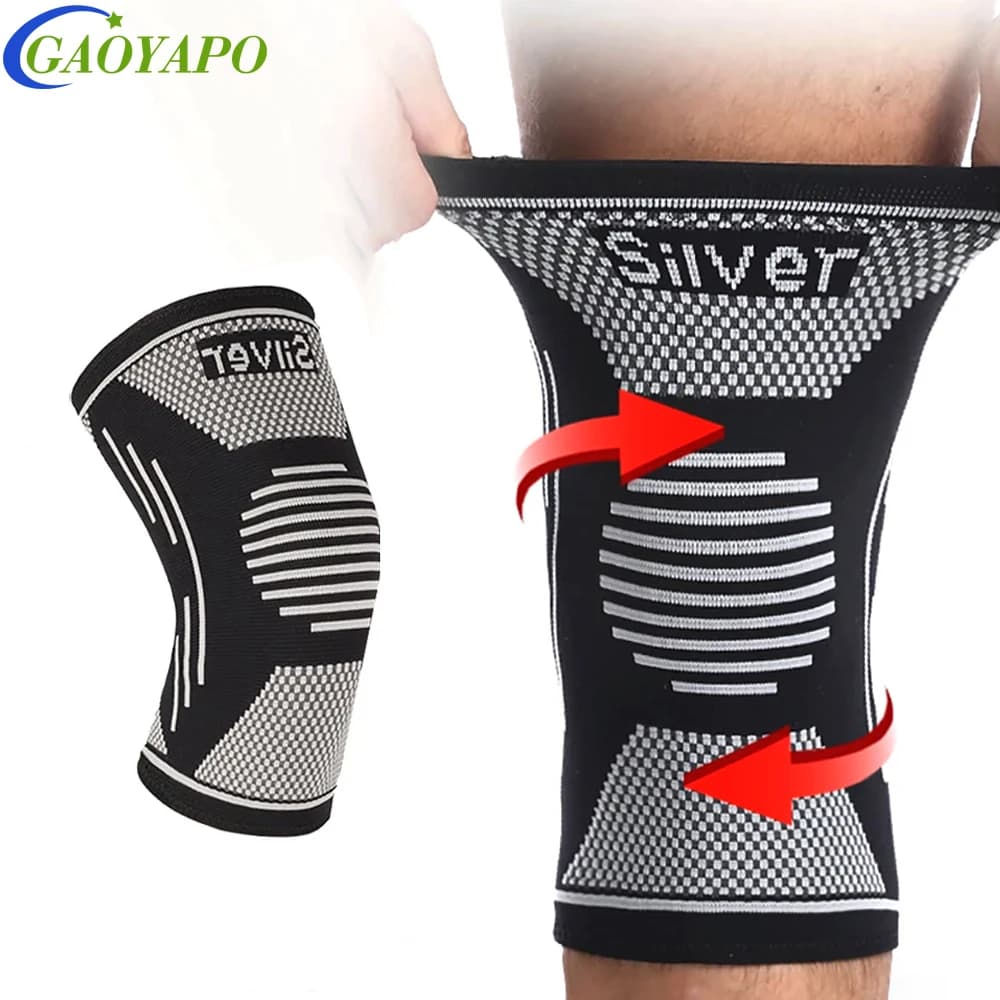 1 pezzo di ginocchiera per donna e uomo - Manicotto di compressione per supporto articolare per corsa, palestra, sport, ACL, artrite e strappo del menisco