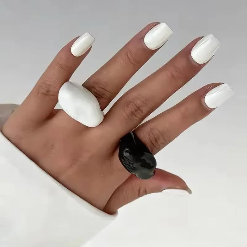 Anello in Resina Geometrico Irregolare alla Moda, Anello Minimalista da Donna, Gioiello Creativo per Uso Quotidiano, Regalo
