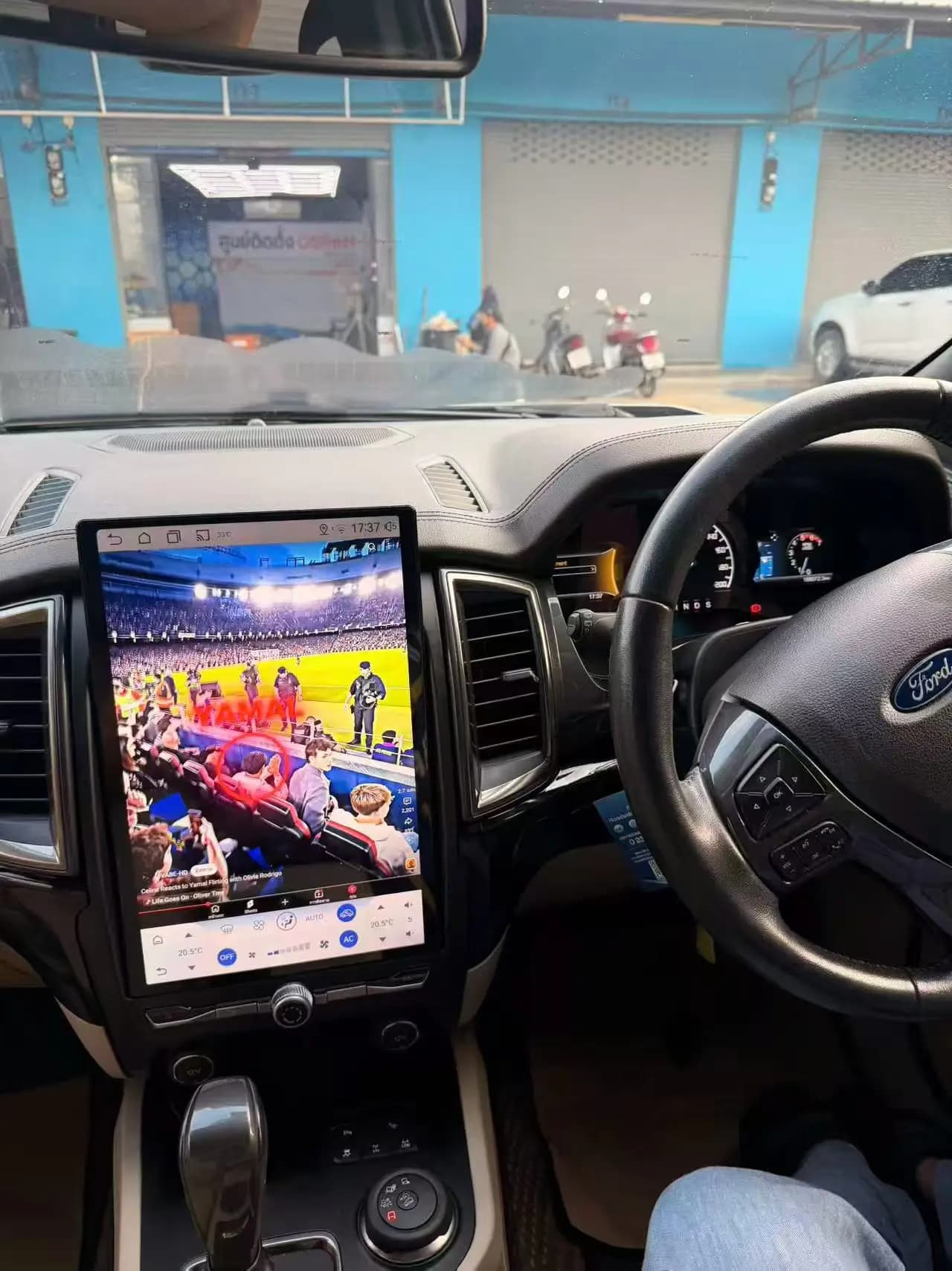14.5inch Android 6125 Radio for Ford Everest Ranger 2015-2022 Car Multimedia Player with T- esla Touch Screen Stereo Navigation