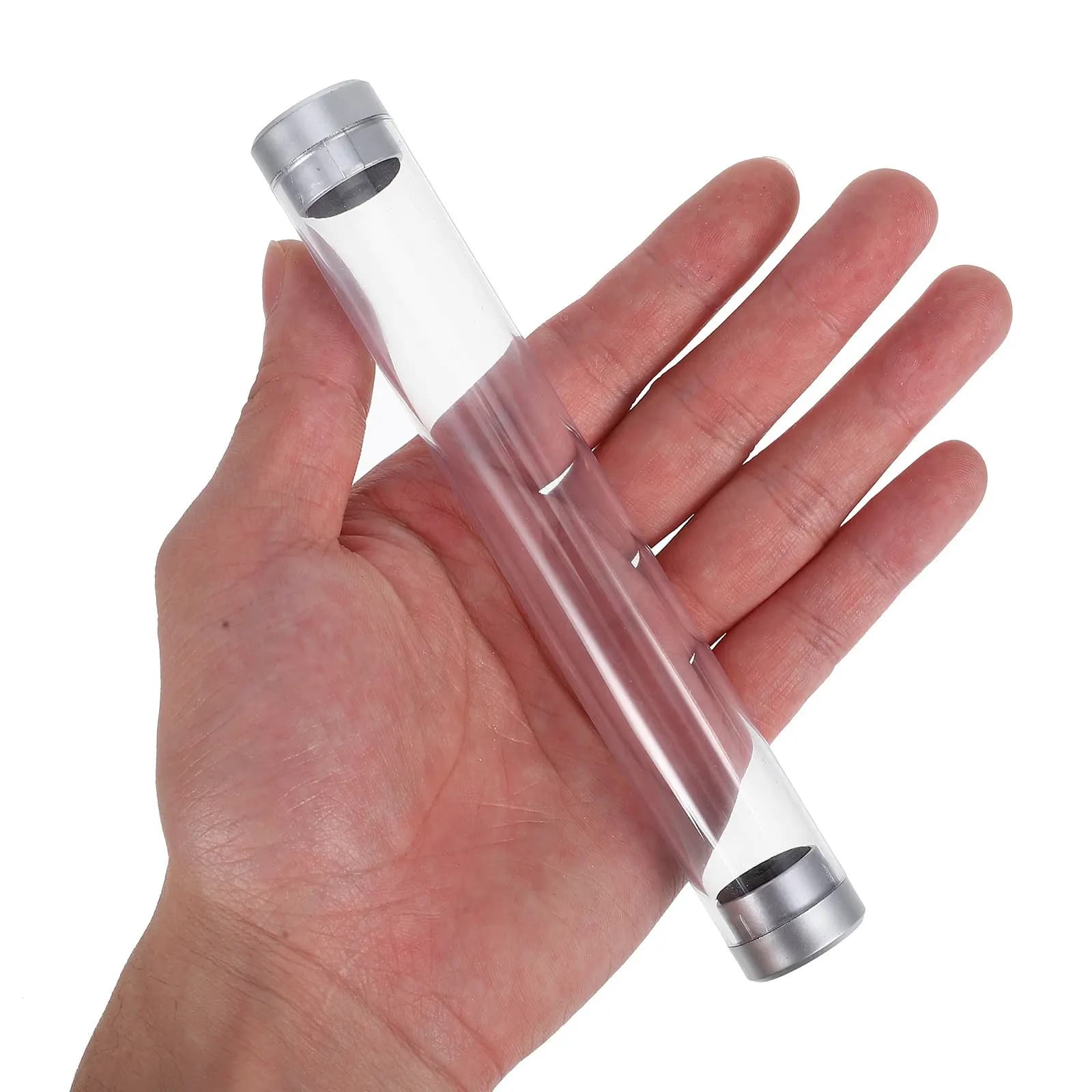 Set di 6 Eleganti Contenitori Trasparenti in Plastica per Penne, Tubi Espositivi per Penne a Sfera, Gel e Stilografiche, Stile Moderno per Singola Penna